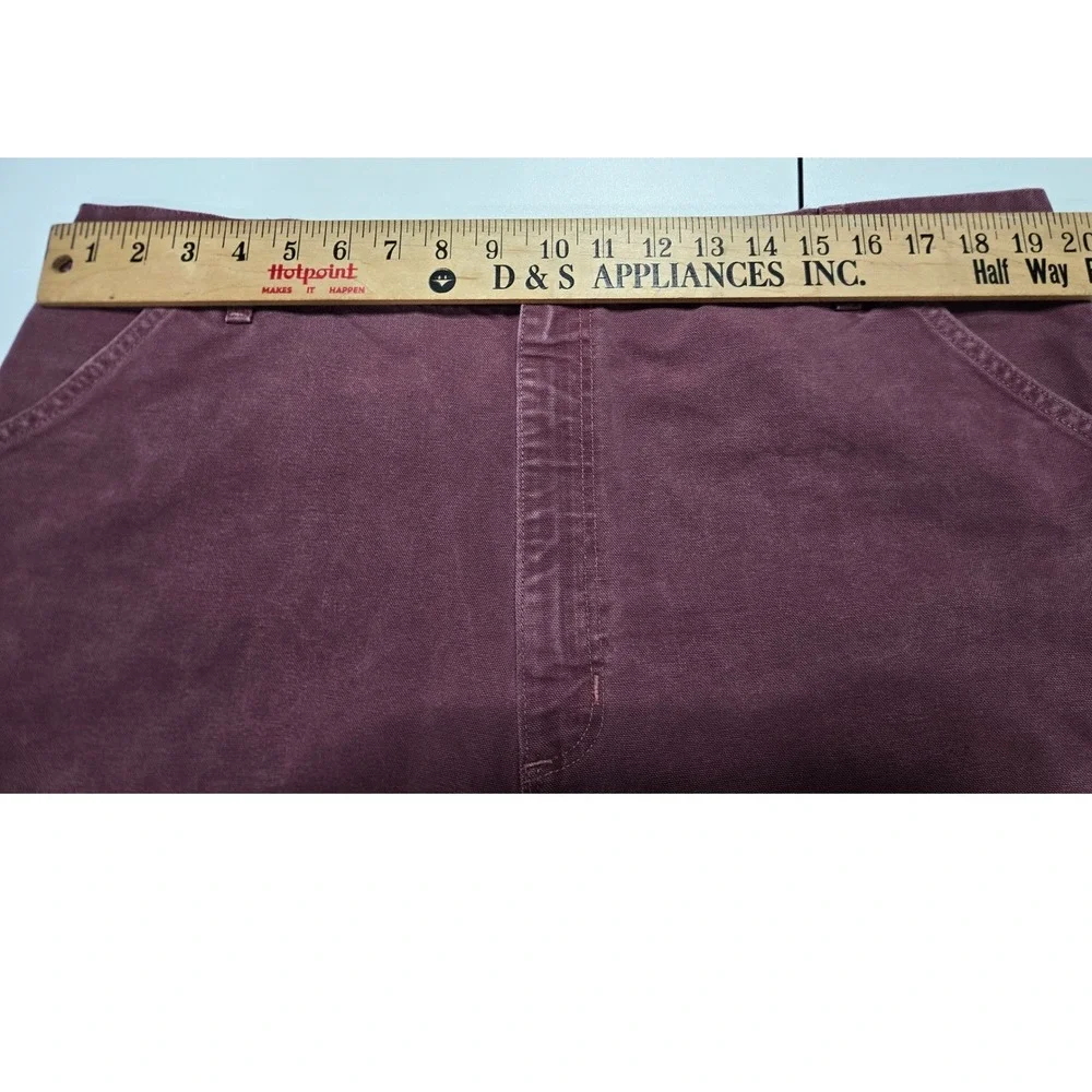 Vintage Carhartt Carpenter‎ Shorts Burgundy Men's 38 WU1936 Grunge Skater